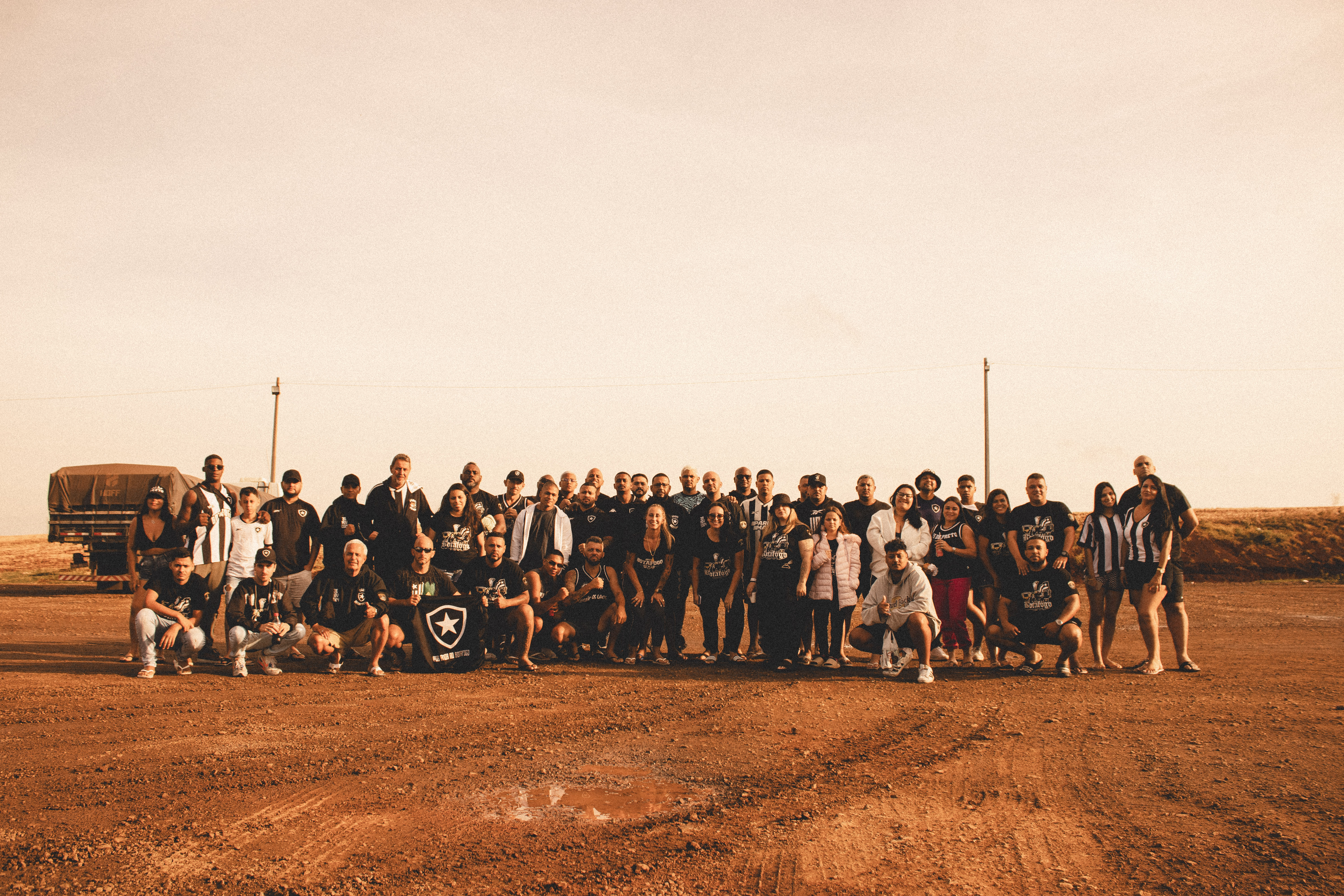 Torcedores na estrada